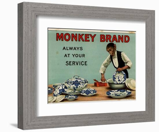 1910s UK Monkey Brand Magazine Advertisement-null-Framed Giclee Print