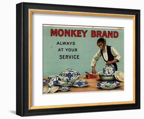 1910s UK Monkey Brand Magazine Advertisement-null-Framed Giclee Print