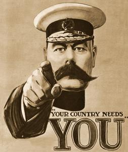 1910s UK Your Country Needs You Recruitment Poster