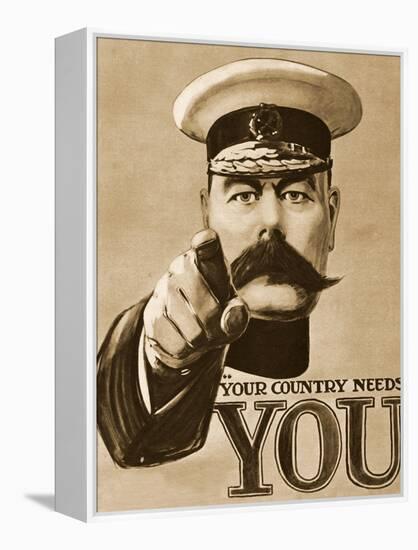 1910s UK Your Country Needs You Recruitment Poster-null-Framed Premier Image Canvas