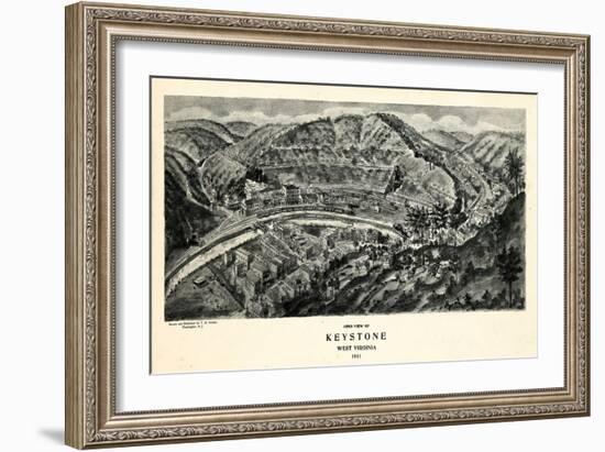 1911, Keystone Aero View 17x29, West Virginia, United States-null-Framed Giclee Print