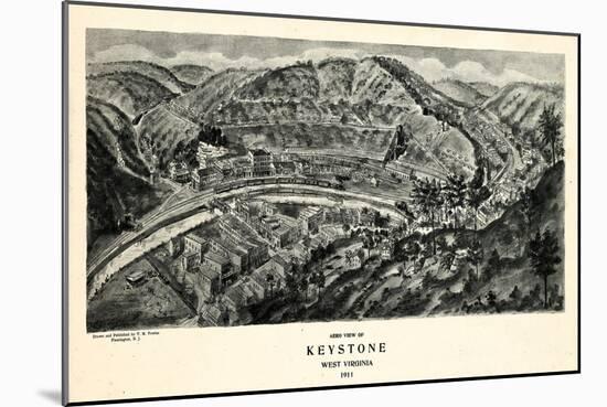 1911, Keystone Aero View 17x29, West Virginia, United States-null-Mounted Giclee Print