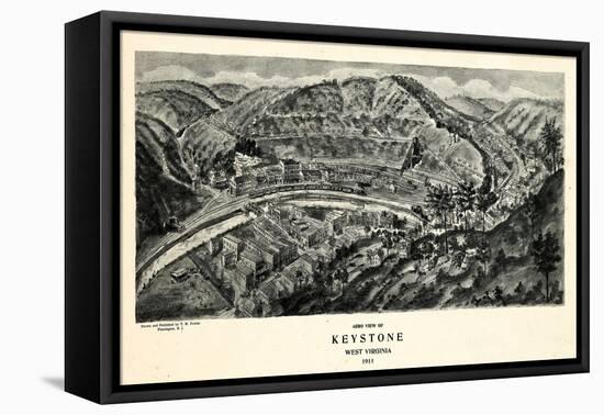 1911, Keystone Aero View 17x29, West Virginia, United States-null-Framed Premier Image Canvas