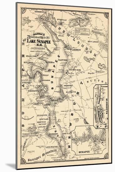 1911, Lake Sunapee, New Hampshire, United States-null-Mounted Giclee Print