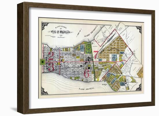 1911, Madison City - East, Wisconsin, United States-null-Framed Giclee Print