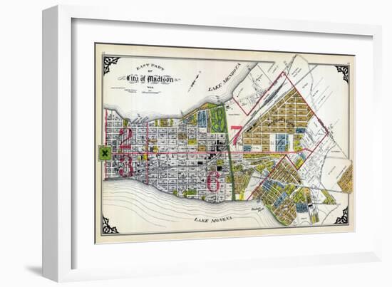 1911, Madison City - East, Wisconsin, United States-null-Framed Giclee Print