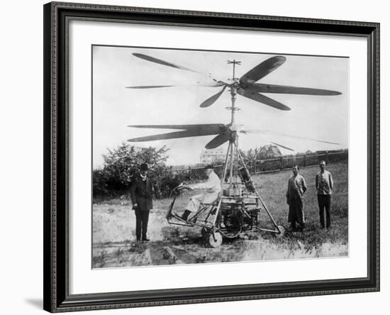 1912 'Helicopter' Designed by German Engineer, Otto Baumgaerte-null-Framed Photo