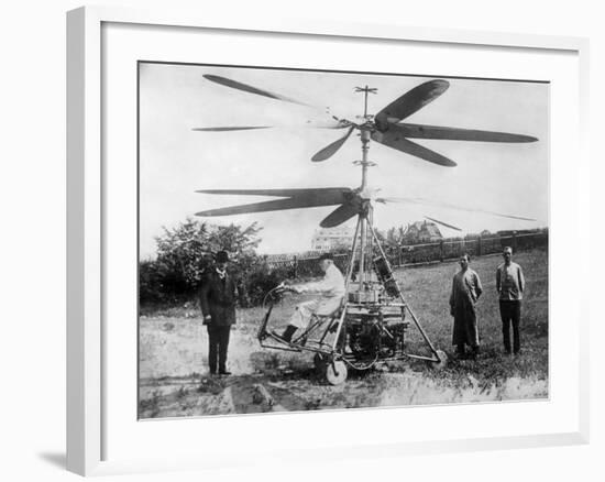 1912 'Helicopter' Designed by German Engineer, Otto Baumgaerte-null-Framed Photo