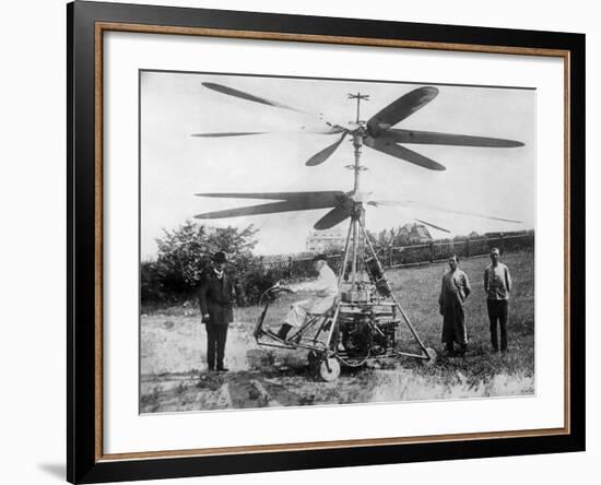 1912 'Helicopter' Designed by German Engineer, Otto Baumgaerte-null-Framed Photo