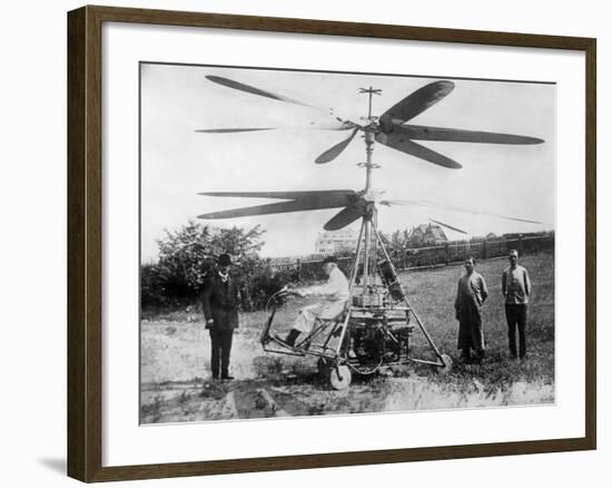 1912 'Helicopter' Designed by German Engineer, Otto Baumgaerte-null-Framed Photo
