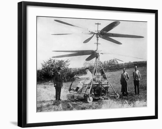 1912 'Helicopter' Designed by German Engineer, Otto Baumgaerte-null-Framed Photo