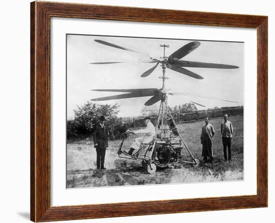 1912 'Helicopter' Designed by German Engineer, Otto Baumgaerte-null-Framed Photo