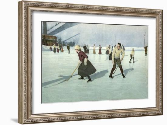 1912 Ice Hockey in Swiss-null-Framed Art Print