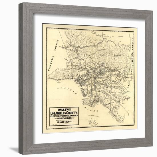 1912 LA Railway Map-N. Harbick-Framed Art Print