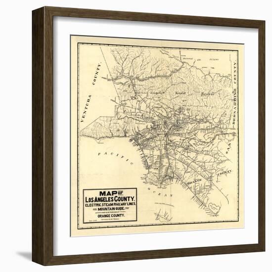 1912 LA Railway Map-N. Harbick-Framed Art Print