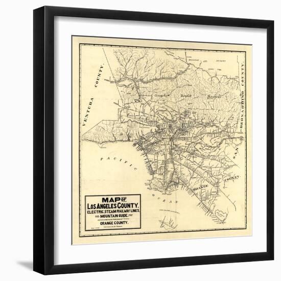 1912 LA Railway Map-N. Harbick-Framed Art Print