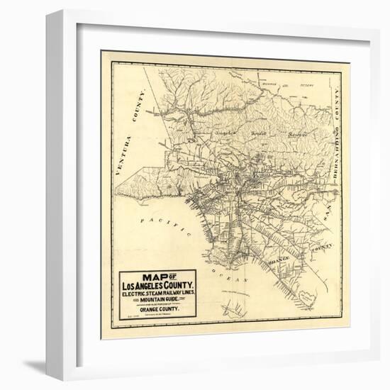 1912 LA Railway Map-N. Harbick-Framed Art Print