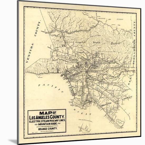 1912 LA Railway Map-N. Harbick-Mounted Art Print