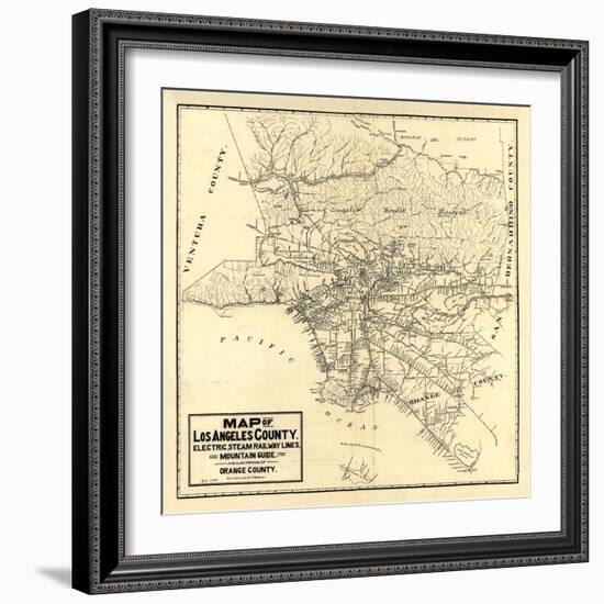 1912 LA Railway Map-N. Harbick-Framed Art Print