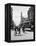 1912 Street Scene Pedestrians and Streetcar Detroit, Michigan-null-Framed Premier Image Canvas