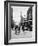 1912 Street Scene Pedestrians and Streetcar Detroit, Michigan-null-Framed Photographic Print