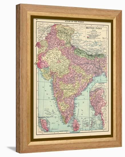 1913, Afganistan, Bhutan, India, Nepal, Sri Lanka, Asia, British India-null-Framed Premier Image Canvas