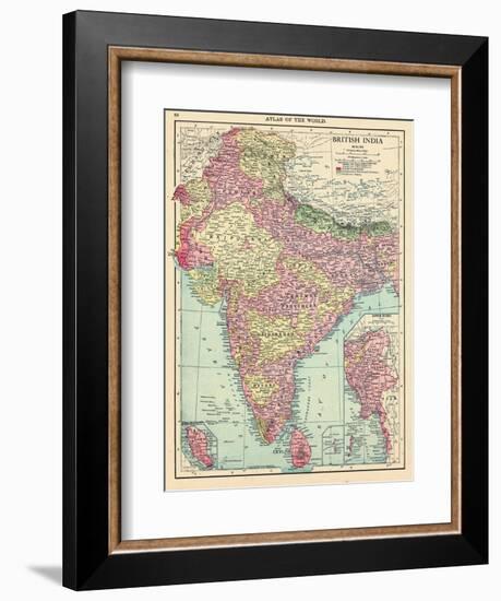 1913, Afganistan, Bhutan, India, Nepal, Sri Lanka, Asia, British India-null-Framed Giclee Print