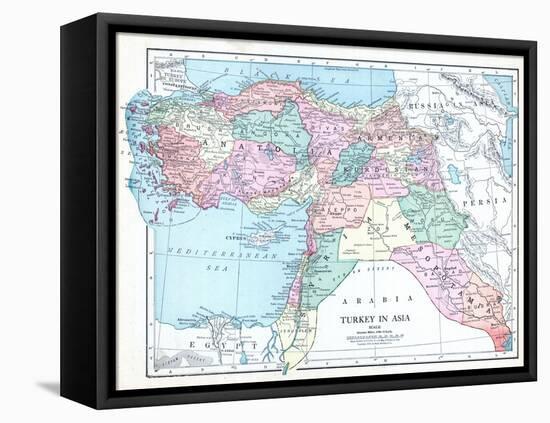 1913, Armenia, Cyprus, Russia, Turkey, Israel, Jordania, Lebanon, Syria, Asia, Holy Land, Arabia-null-Framed Premier Image Canvas