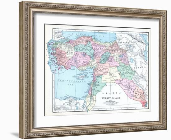 1913, Armenia, Cyprus, Russia, Turkey, Israel, Jordania, Lebanon, Syria, Asia, Holy Land, Arabia-null-Framed Giclee Print