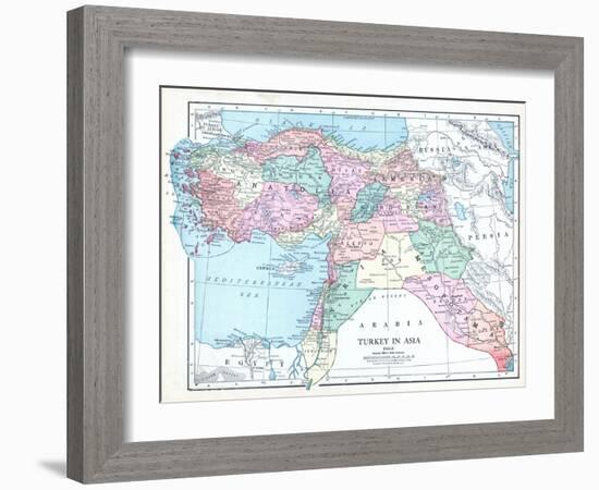 1913, Armenia, Cyprus, Russia, Turkey, Israel, Jordania, Lebanon, Syria, Asia, Holy Land, Arabia-null-Framed Giclee Print