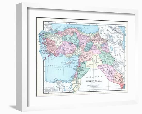 1913, Armenia, Cyprus, Russia, Turkey, Israel, Jordania, Lebanon, Syria, Asia, Holy Land, Arabia-null-Framed Giclee Print