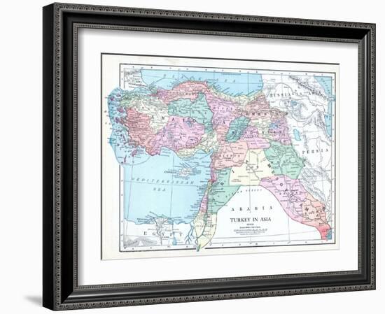 1913, Armenia, Cyprus, Russia, Turkey, Israel, Jordania, Lebanon, Syria, Asia, Holy Land, Arabia-null-Framed Giclee Print