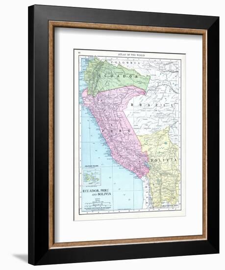 1913, Bolivia, Brazil, Ecuador, Peru, South America, Ecuador, Peru and Bolivia-null-Framed Giclee Print