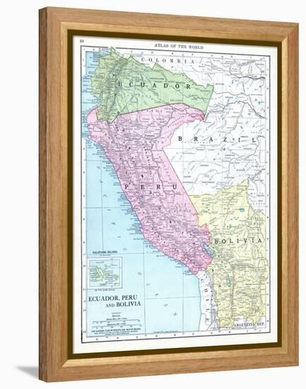1913, Bolivia, Brazil, Ecuador, Peru, South America, Ecuador, Peru and Bolivia-null-Framed Premier Image Canvas