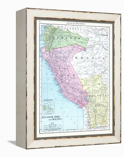 1913, Bolivia, Brazil, Ecuador, Peru, South America, Ecuador, Peru and Bolivia-null-Framed Premier Image Canvas