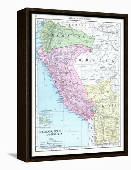 1913, Bolivia, Brazil, Ecuador, Peru, South America, Ecuador, Peru and Bolivia-null-Framed Premier Image Canvas