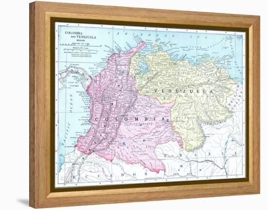 1913, Brazil, Columbia, Ecuador, Venezuela, South America-null-Framed Premier Image Canvas