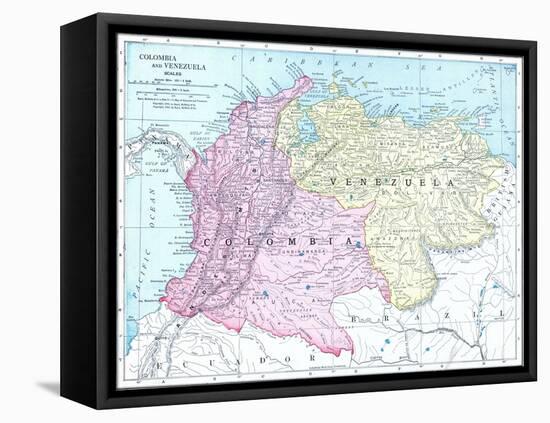 1913, Brazil, Columbia, Ecuador, Venezuela, South America-null-Framed Premier Image Canvas