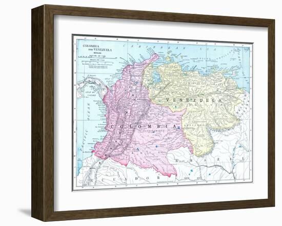 1913, Brazil, Columbia, Ecuador, Venezuela, South America-null-Framed Giclee Print