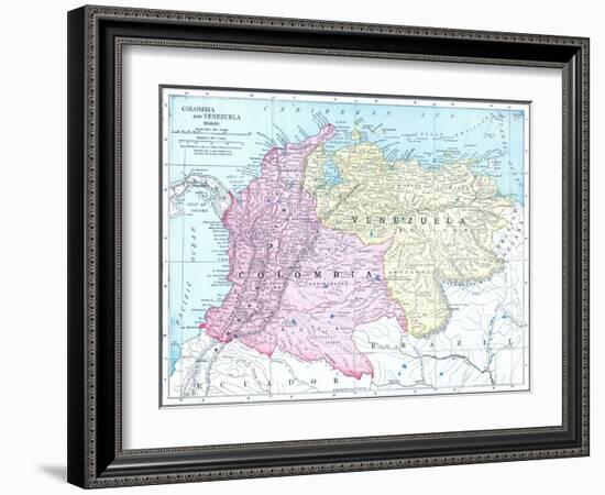 1913, Brazil, Columbia, Ecuador, Venezuela, South America-null-Framed Giclee Print