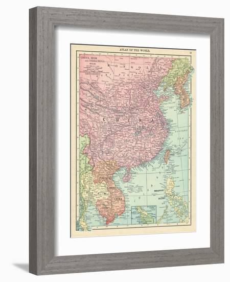 1913, Cambodia, China, Laos, Mongolia, North Korea, Philippines, South Korea, Taiwan, Vietnam, Asia-null-Framed Giclee Print