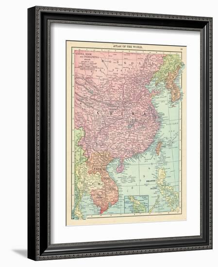 1913, Cambodia, China, Laos, Mongolia, North Korea, Philippines, South Korea, Taiwan, Vietnam, Asia-null-Framed Giclee Print