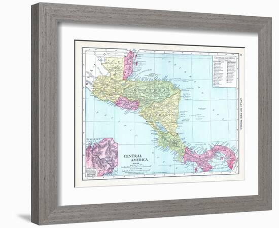 1913, Central America-null-Framed Giclee Print