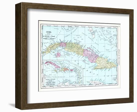 1913, Cuba, Dominican Republic, Jamaica, Puerto Rico, Central America-null-Framed Giclee Print