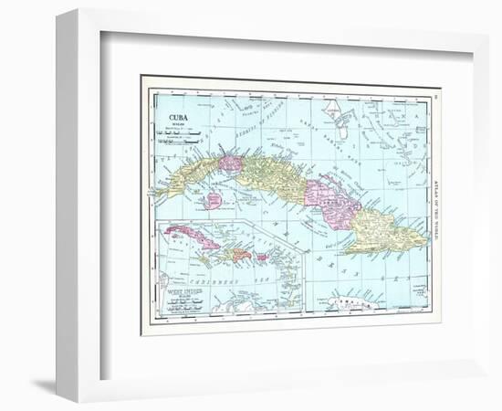 1913, Cuba, Dominican Republic, Jamaica, Puerto Rico, Central America-null-Framed Giclee Print