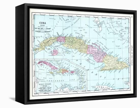 1913, Cuba, Dominican Republic, Jamaica, Puerto Rico, Central America-null-Framed Premier Image Canvas