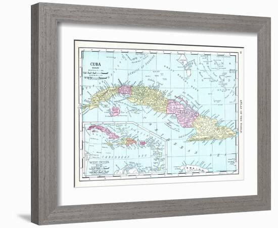 1913, Cuba, Dominican Republic, Jamaica, Puerto Rico, Central America-null-Framed Giclee Print