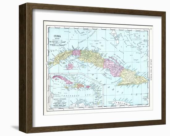 1913, Cuba, Dominican Republic, Jamaica, Puerto Rico, Central America-null-Framed Giclee Print