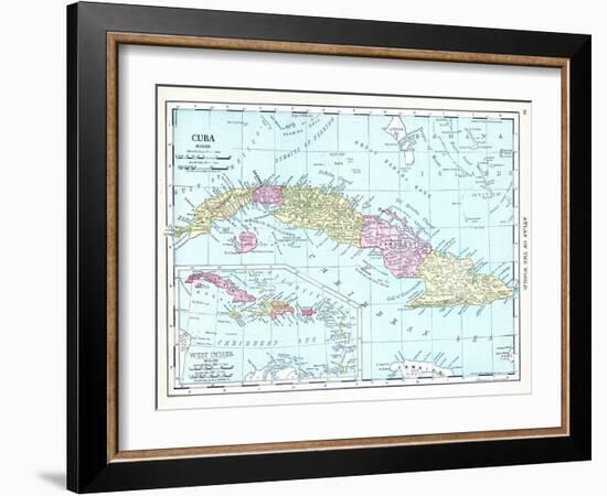 1913, Cuba, Dominican Republic, Jamaica, Puerto Rico, Central America-null-Framed Giclee Print