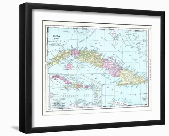 1913, Cuba, Dominican Republic, Jamaica, Puerto Rico, Central America-null-Framed Giclee Print